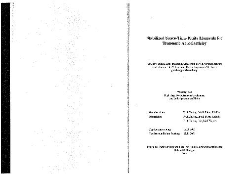 Stabilized Space-Time Finite Elements for Transonic Aeroelasticity