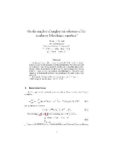 On the number of single-peak solutions of the nonlinear Schrödinger equation