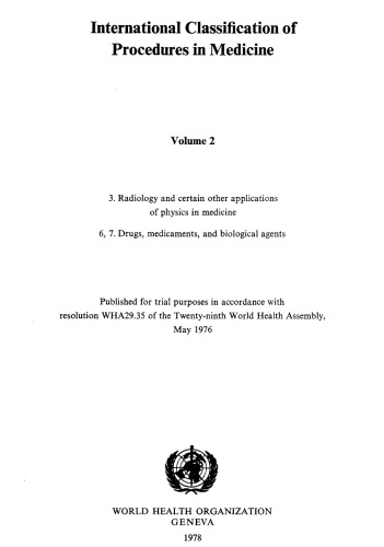 International Classification of Procedures in Medicine Vol. 2