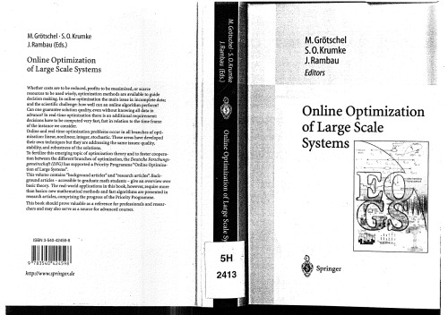 Online Optimization of Large Scale Systems: State of the Art