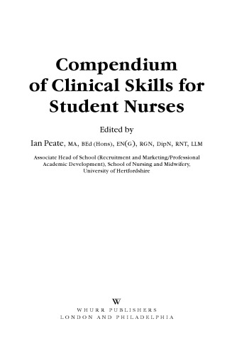 Compendium of Clinical Skills for Student Nurses