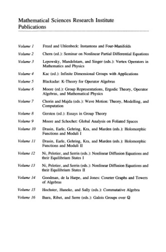 Galois Groups over Q: Proceedings of a Workshop Held March 23-27, 1987