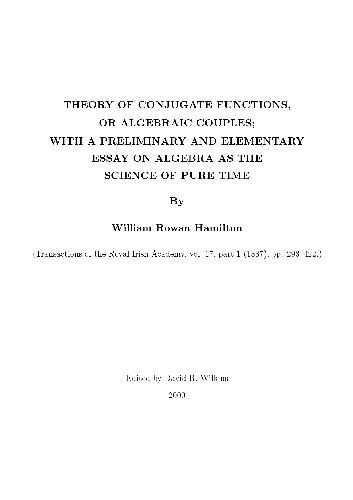 Theory of Conjugate Functions