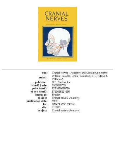 Cranial Nerves: Anatomy and Clinical Comments