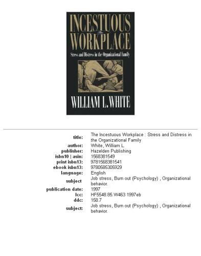 Incestuous Workplace: Stress and Distress in the Organizational Family