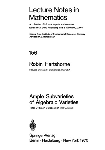 Ample Subvarieties of Algebraic Varieties