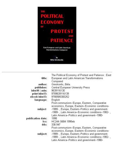 Political Economy of Protest and Patience