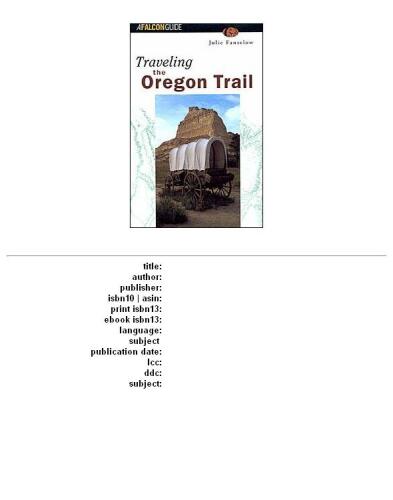 Traveling the Oregon Trail