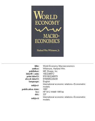 World Economy Macroeconomics