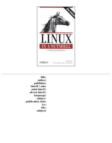 Linux in a Nutshell, 2nd Edition (O'Reilly Nutshell)