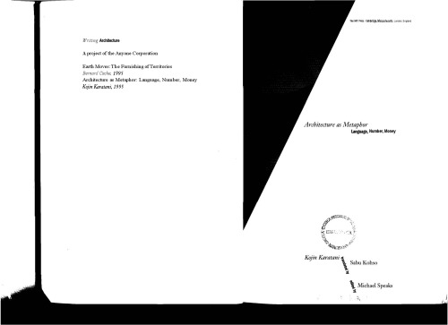 Architecture as Metaphor: Language, Number, Money (Writing Architecture)