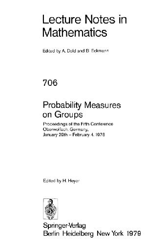 Probability Measures on Groups