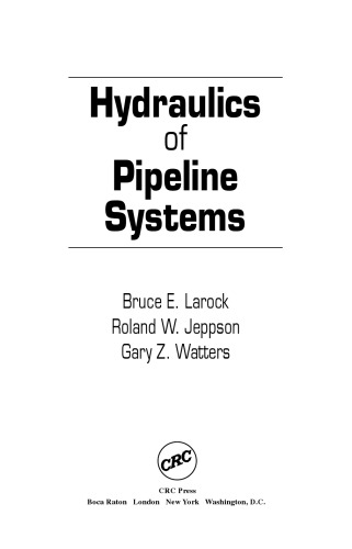 Hydraulics of Pipeline Systems