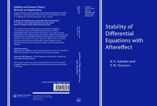 Stability of Differential Equations with Aftereffect (Stability and Control: Theory, Methods and Applications)