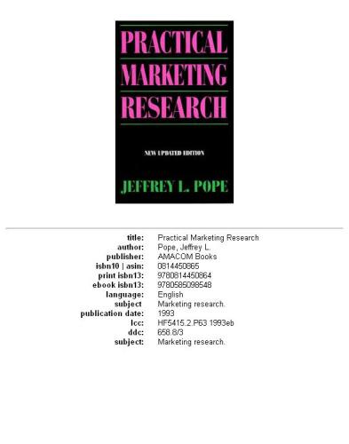 Practical Marketing Research