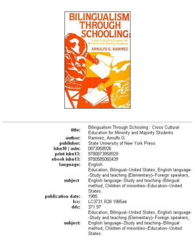 Bilingualism Through Schooling: Cross Cultural Education for Minority and Majority Students