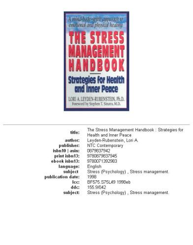 The Stress Management Handbook