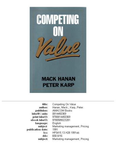 Competing on Value