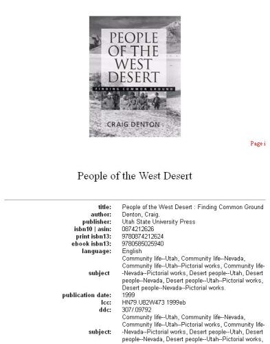 People of the West Desert: Finding Common Ground