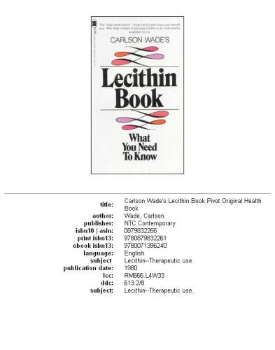 Lecithin Book