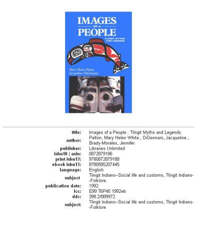 Images of a People: Tlingit Myths and Legends (World Folklore Series)