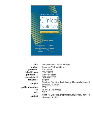 Introduction To Clinical Nutrition