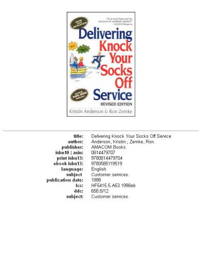 Delivering Knock Your Socks Off Service