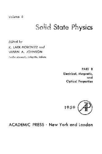 Methods of Experimental Physics Solid State Physics (Volume 6/Part B)