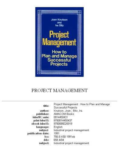 Project Management: How to Plan and Manage Successful Projects