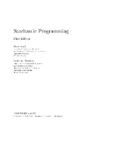 Stochastic Programming