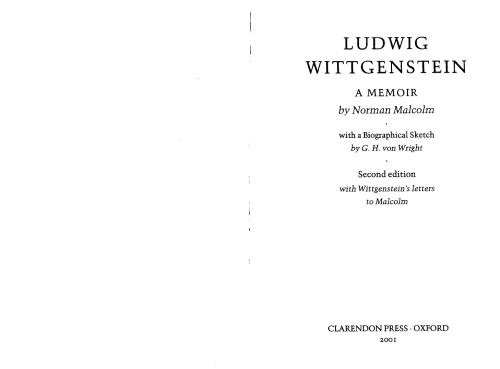 Ludwig Wittgenstein: a memoir