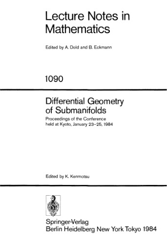 Differential Geometry of Submanifolds