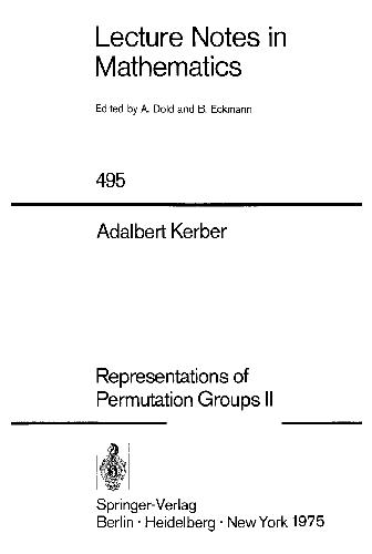 Representations of Permutation Groups