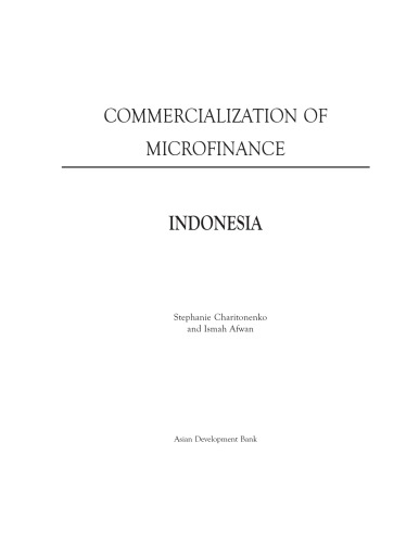 Commercialization of Microfinance - Indonesia