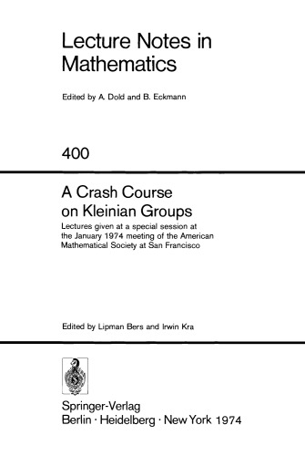 Crash Course on Kleinian Groups