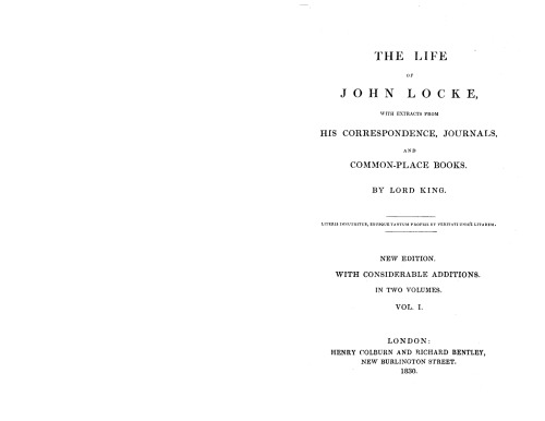 Life of John Locke, Part 1