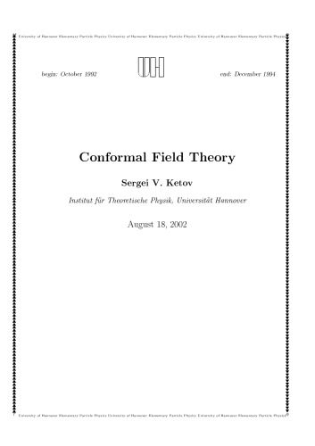 Conformal Field Theory