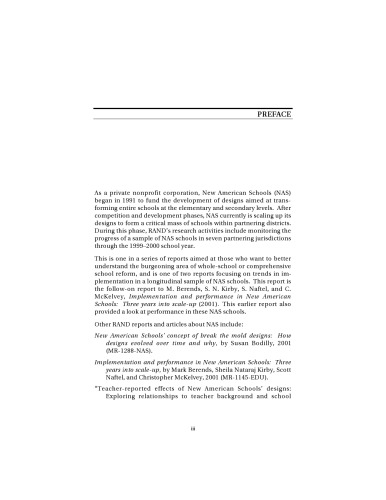 Implementation in a Longitudinal Sample of New American Schools: Four Years into Scale-Up