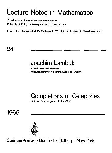 Completions of Categories