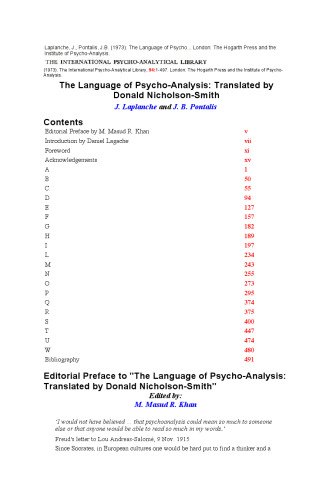 The Language of Psycho-Analysis