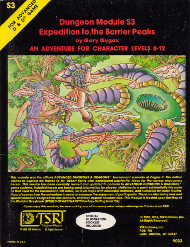 Expedition to the Barrier Peaks (Advanced Dungeons & Dragons module S3)