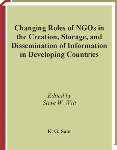 IFLA 123: Changing Roles Of NGO's In Developing Countries (IFLA Publications)