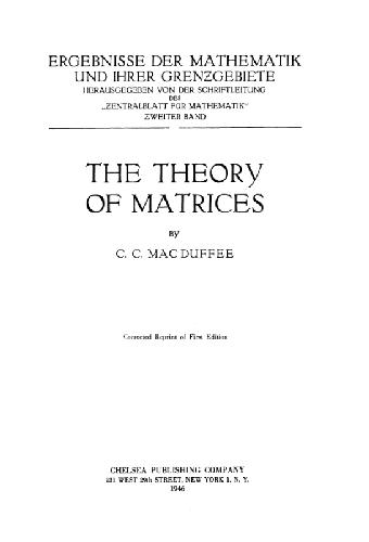 The Theory of Matrices