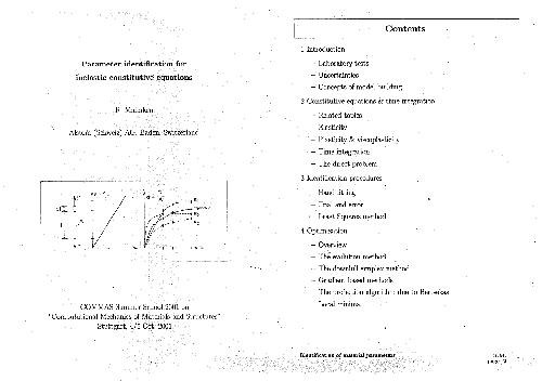 Parameter identification for inelastic constitutive equations