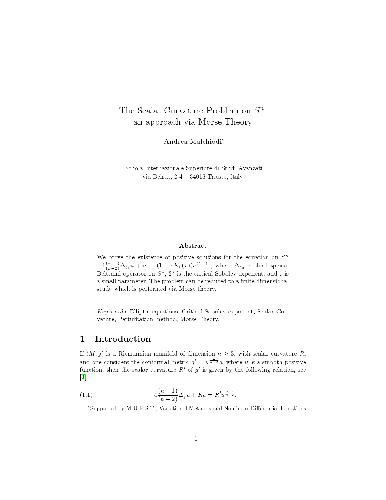 The scalar curvature problem on Ssp n an approach via Morse theory