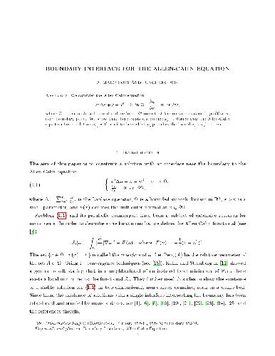 Boundary interface for the Allen-Cahn equation