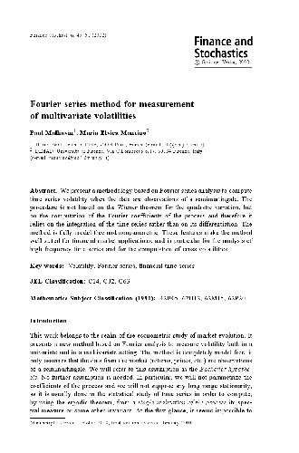 Fourier series method for measurement