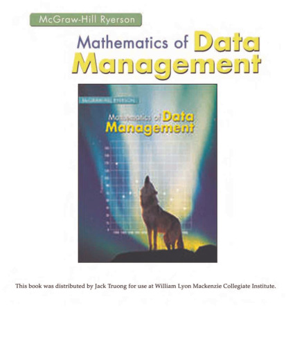 Mathematics of Data Management