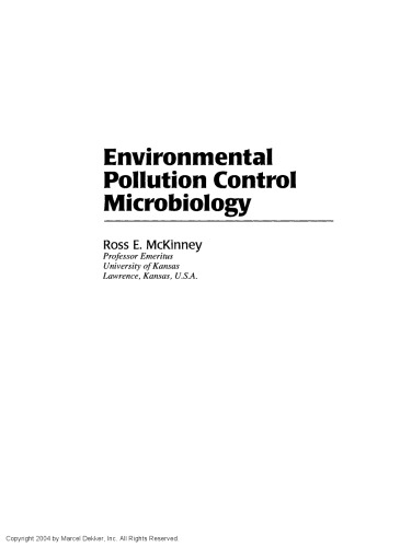 Environmental Pollution Control Microbiology