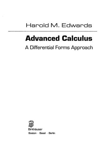 Advanced calculus - a differential forms approach